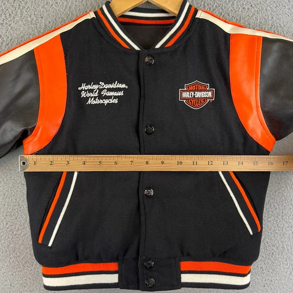 Youth Kid Harley Davidson Kids Reversible Varsity Jacket Embroidered 4T